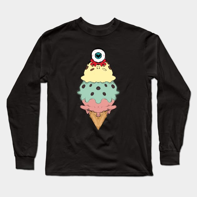 Eye-Scream Cone Long Sleeve T-Shirt by supernekocatchandeluxepro